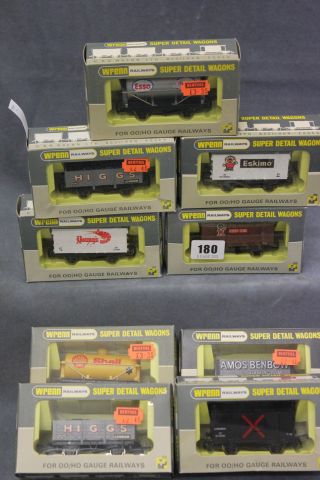 9 OO Gauge Wren Railway Super Detail Wagons including Robertson`s, Young`s etc