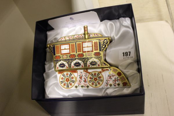 A Royal Crown Derby Limited Edition Romany Caravan `Old Imari Caravan`, boxed and certificate