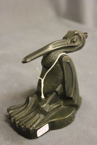 A 1920`s Artus Car mascot in the form of a stylised Pelican