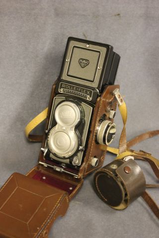 A Frank & Heidecke Rolleiflex Camera and Case