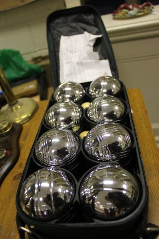 A Cased Boules Set