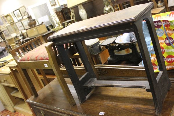 A Piano Stool and a small rectangular stool