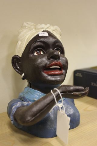 A Jolly Negro Cast Iron Moneybox