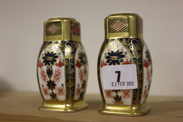 Royal Crown Derby `Old Imari `Salt and Pepper Pots, boxed