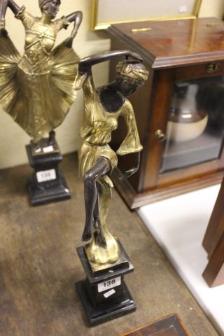 An Art Deco Style Bronze Figure of a Dancing Lady