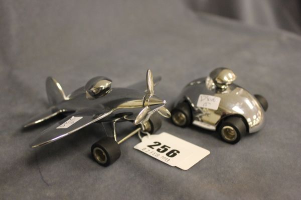 A Metal `Troika` Miniature Car and Aeroplane Models