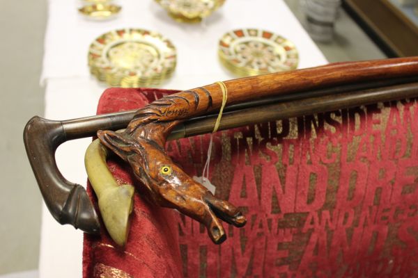 Three Walking Sticks relating to Horses