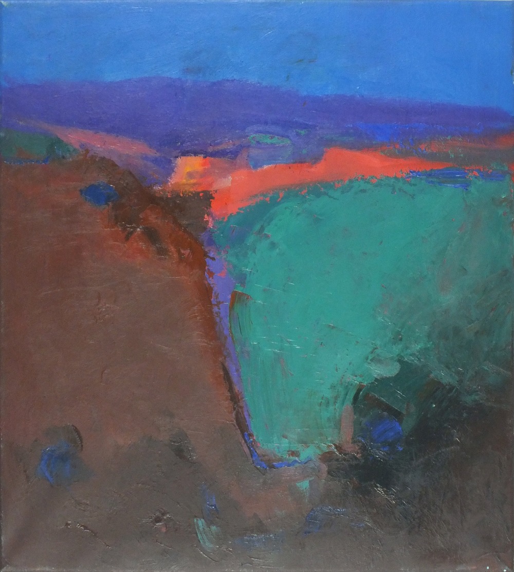 * John MILLER (1931-2002) Oil on canvas Penwith landscape (abstract) Unframed 24" x 22" (61cm x