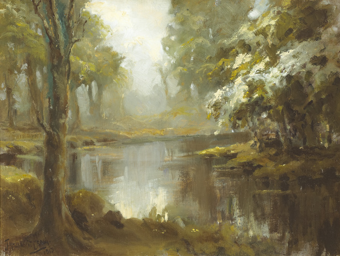James Humbert Craig RHA RUA (1877-1944) RIVER BEND, 1913oil on canvassigned and dated lower left;