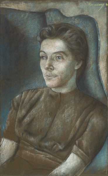 Patrick Hennessy RHA (1915-1980) PORTRAIT OF MRS VERDON OF CORK, 1940pastel on tinted papersigned