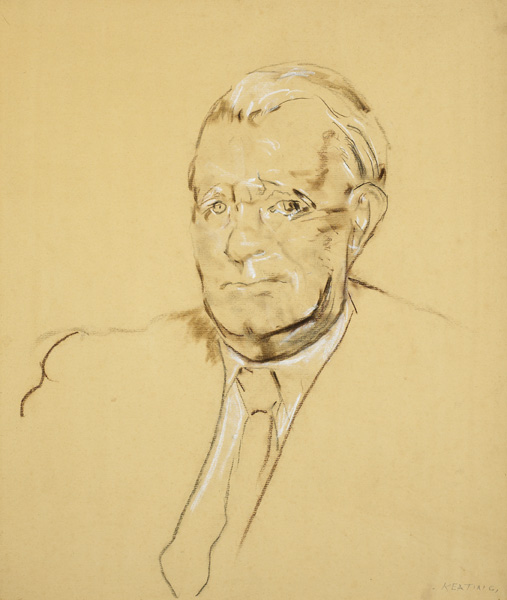 Seán Keating PRHA HRA HRSA (1889-1977) SKETCH OF DAN BREEN, 1958charcoal and pastel heightened with