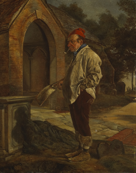 Erskine Nicol ARA RSA (1825-1904)GRAVE DIGGER, 1865oil on canvassigned and dated lower right; with