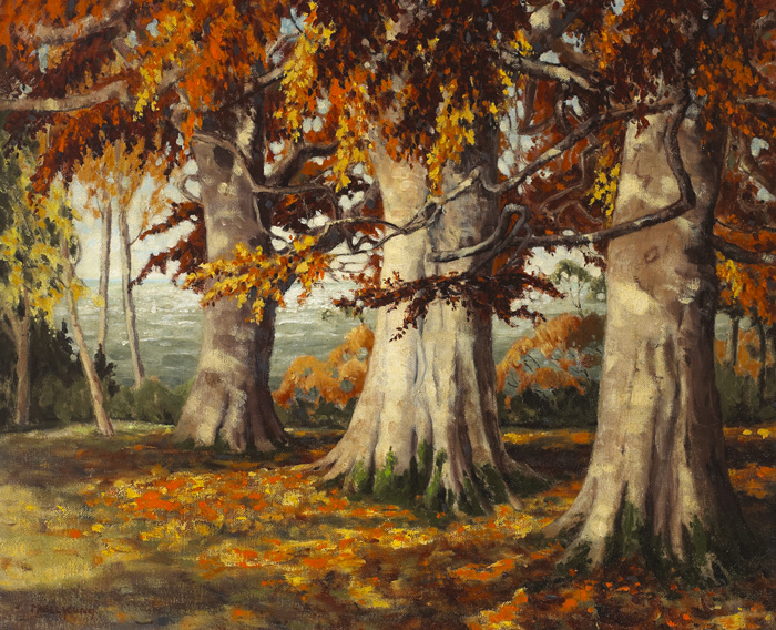 Mabel Young (1889-1974)AUTUMN LANDSCAPEoil on canvassigned lower leftLandscaPortraite20 by 24in., 50