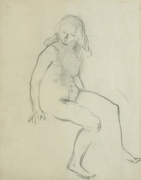 Sir William Orpen RA RI RHA (1878-1931)NUDE, c.1900pencilPortrait11 by 8.5in., 27.5 by 21.25cm.