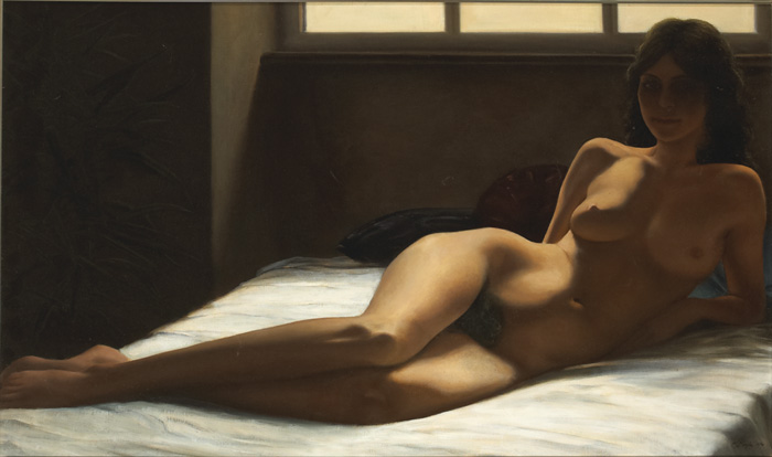 Katherine Doyle (American, b.1952)RECLINING NUDE, 1981oil on canvassigned and dated lower right;