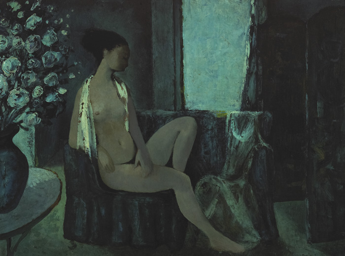 Daniel O’Neill (1920-1974)INTERIOR WITH NUDEoil on boardsigned lower right; inscribed with title