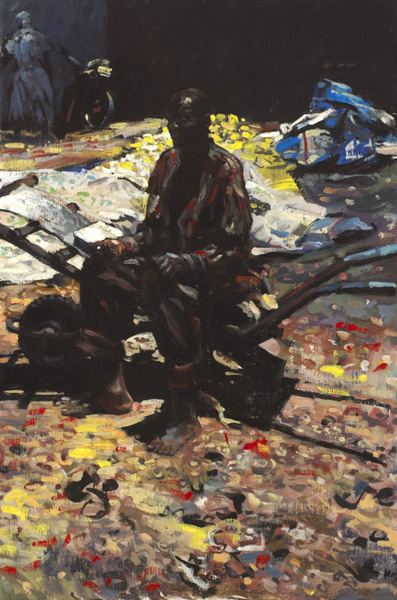 Hector McDonnell ARUA (b.1947)PORTER, KIGALI, RWANDA,1997oil on canvassigned with initials and dated