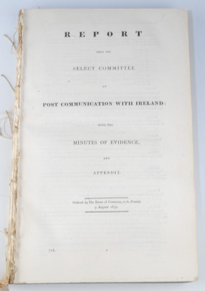 1876: Report from the Select Committee on Local Government and Taxation of Towns IrelandReport