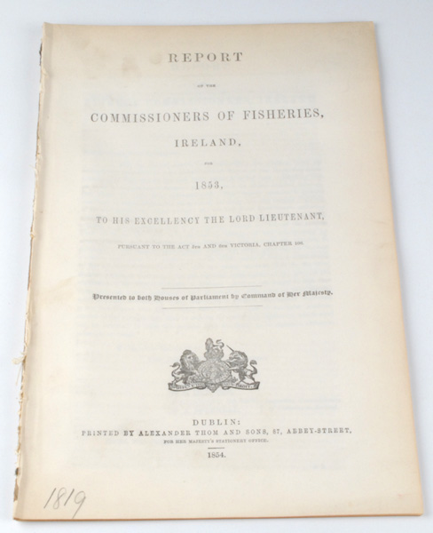 1853: Reports of the Commissioners of Fisheries, IrelandFive reports of the Commissioners of