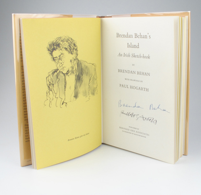 "Brendan Behan`s Island, signed by author and illustrator "10 by 6.5in.Original boards with dust