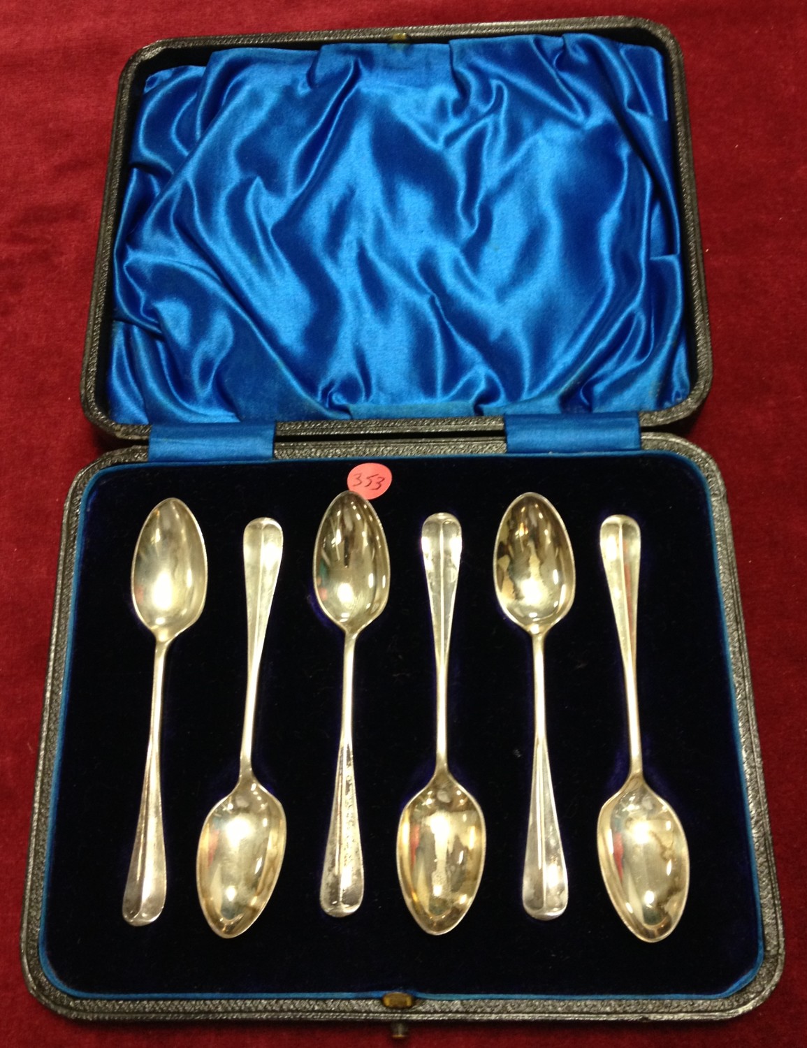 Six Cased Silver Spoons Sheffield 1897/98 62g Approx.