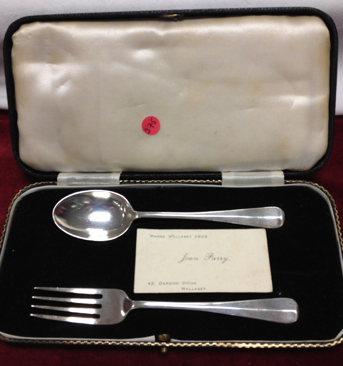 Cased Silver Fork and Spoon Sheffield 1937/38 60g Approx.