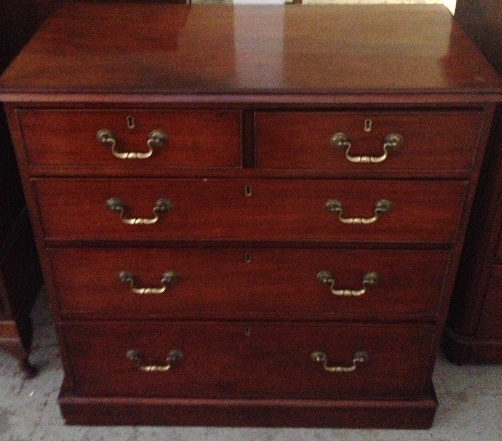 Mahogany Chest of Two Short and Three Long Drawers