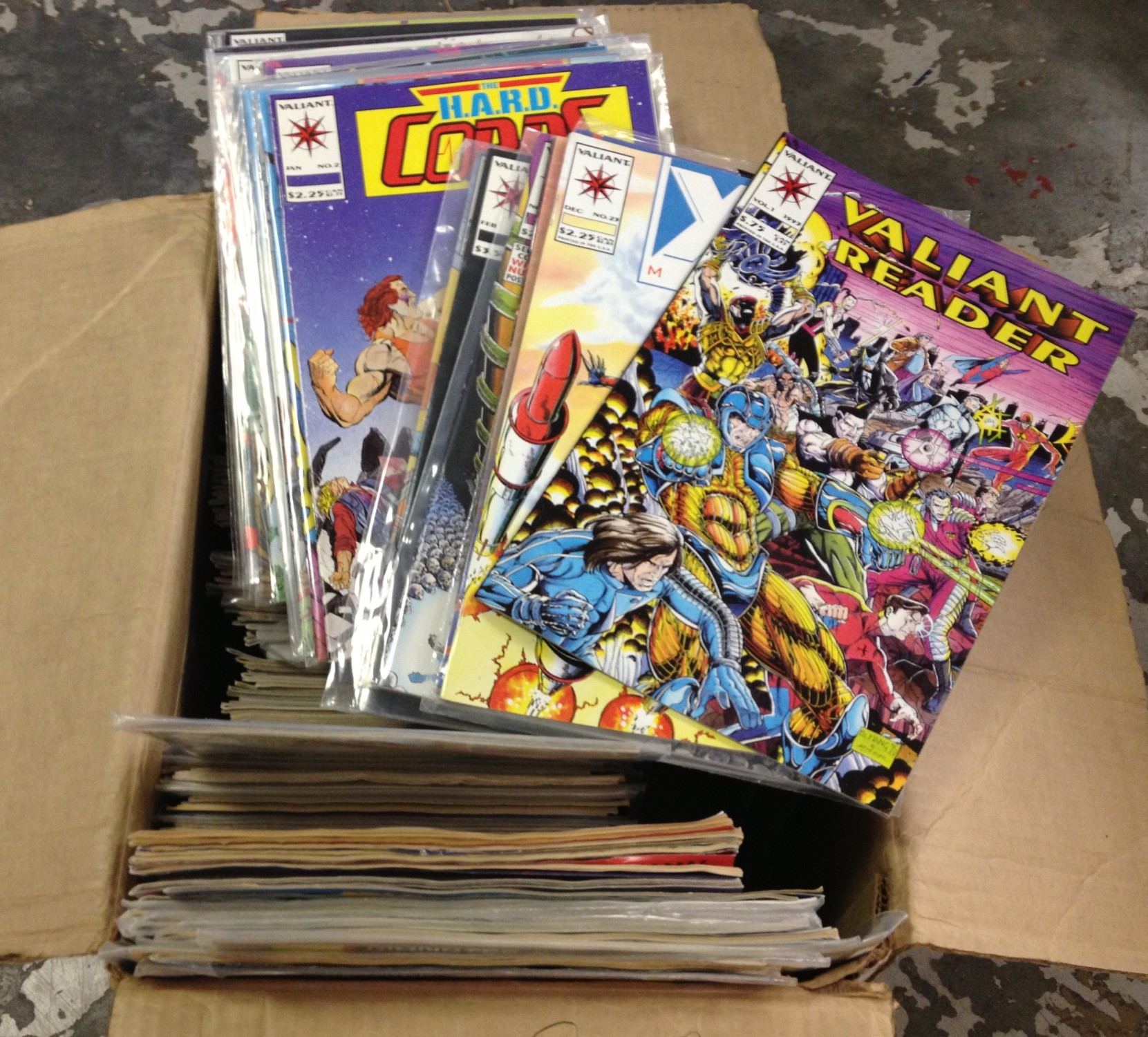 Box cont. QTY of Valiant Comics