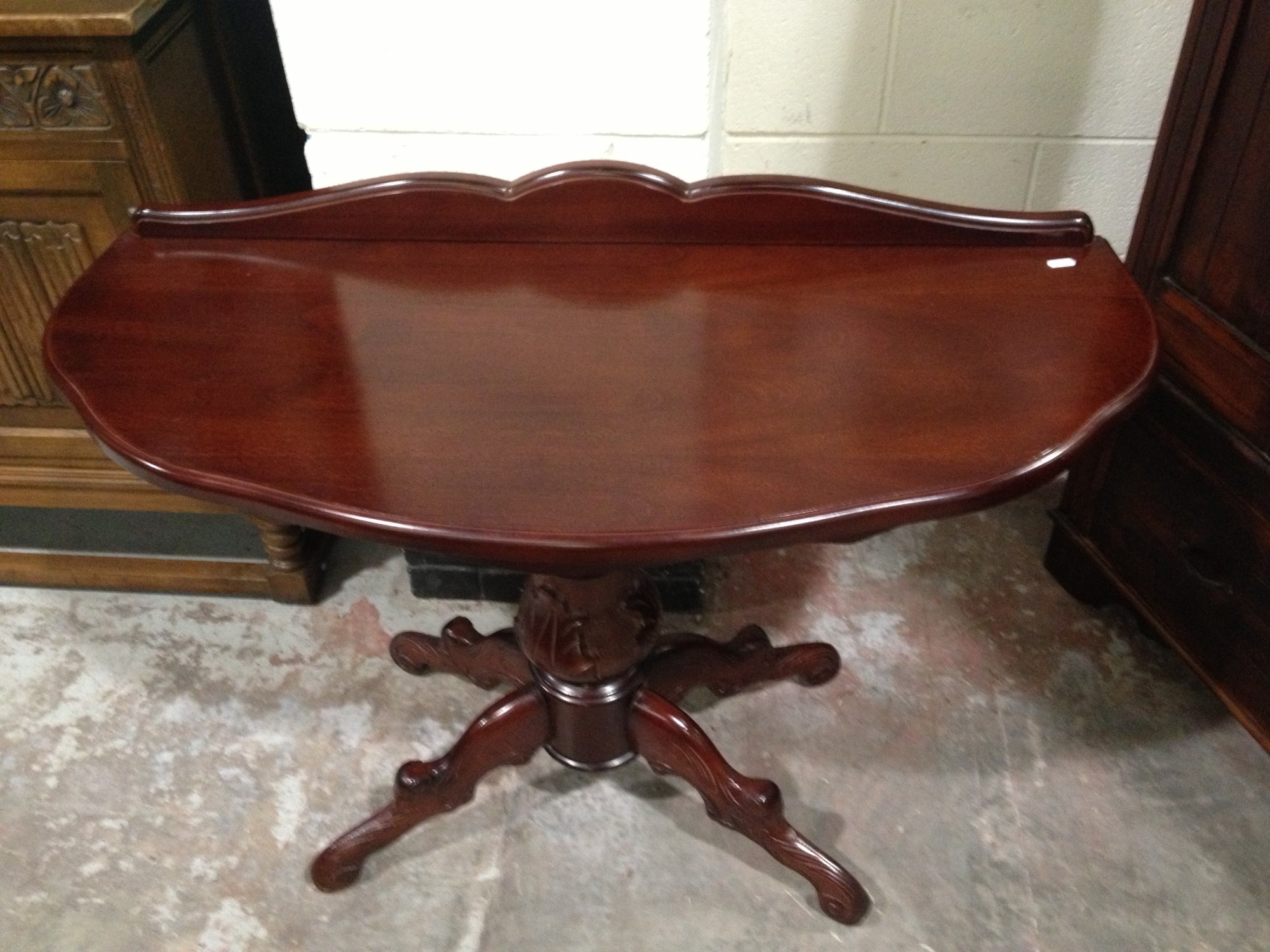 Reproduction Mahogany console table