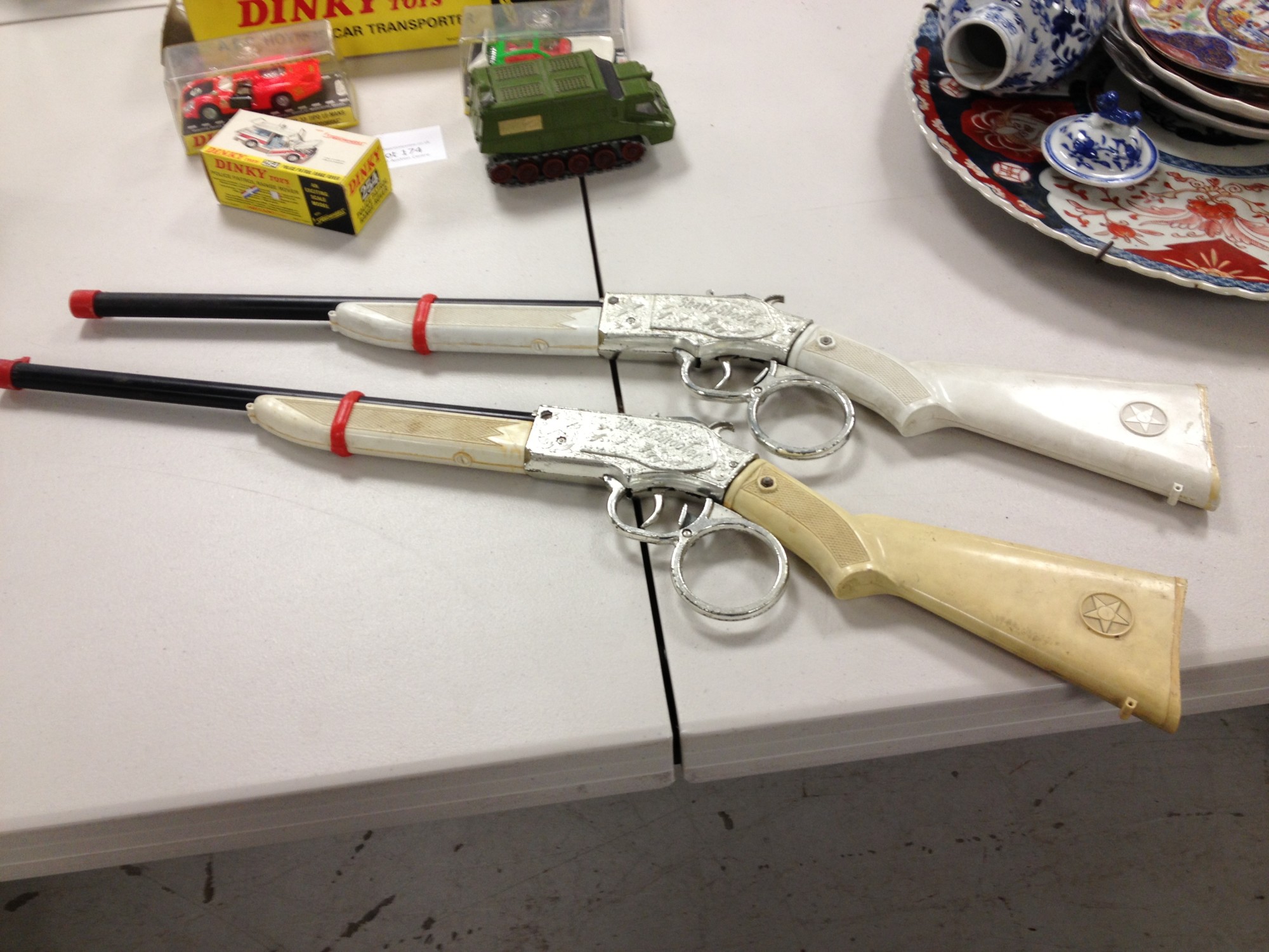 Two vintage toy rifles