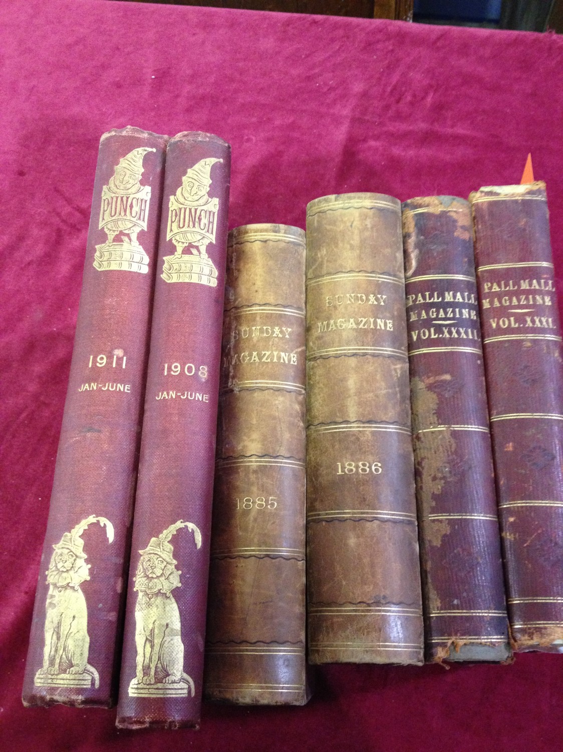 2 Volumes of Punch and other periodicals