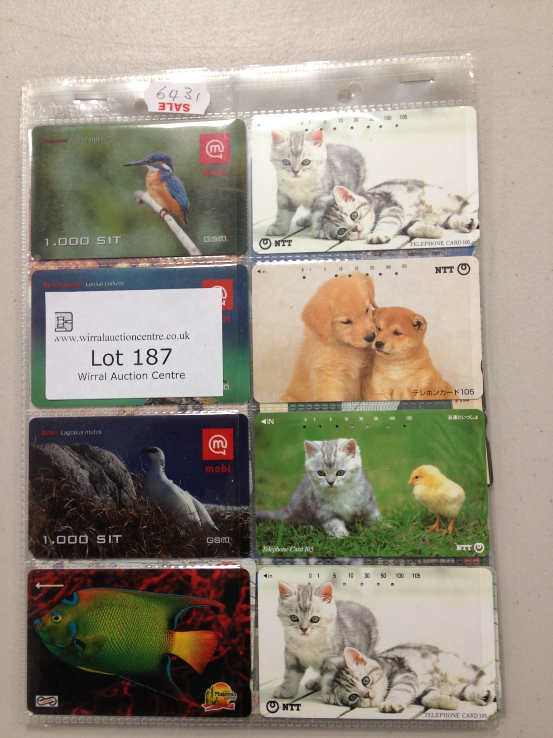 QTY of collectable animal phone cards