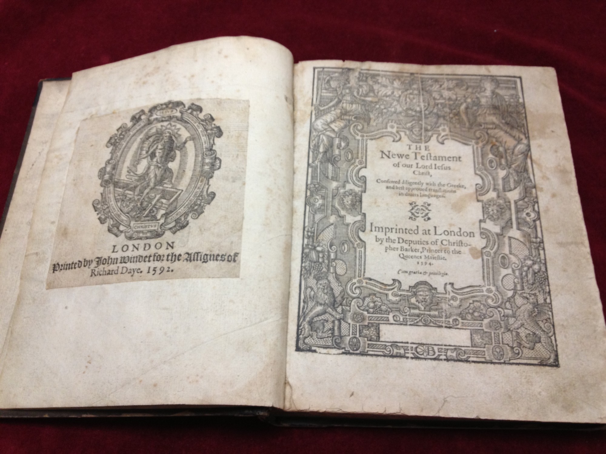 Rare antiquarian incunable Christopher Barker 1594