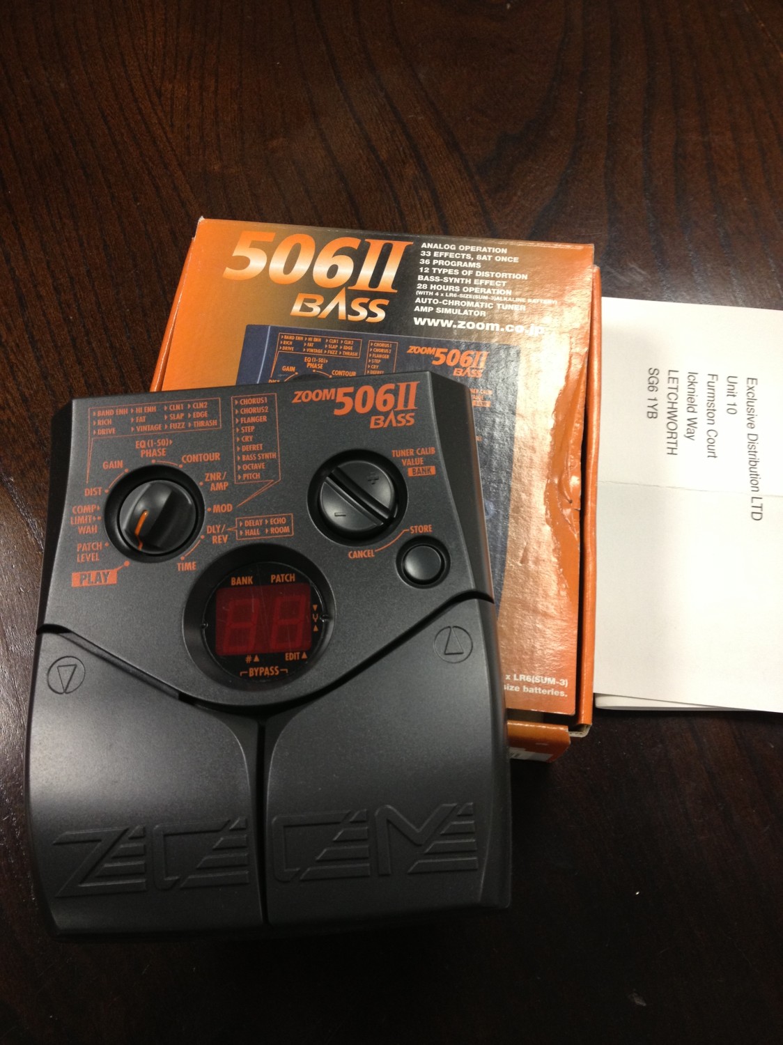 Boxed Zoom multi effects pedal