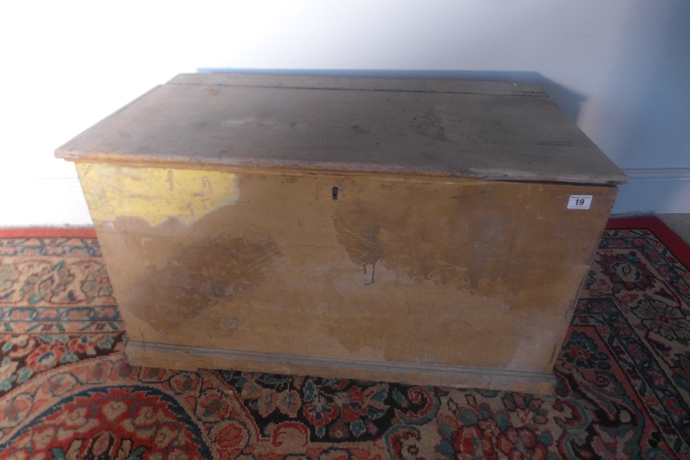 A 19th century pine blanket chest for restoration