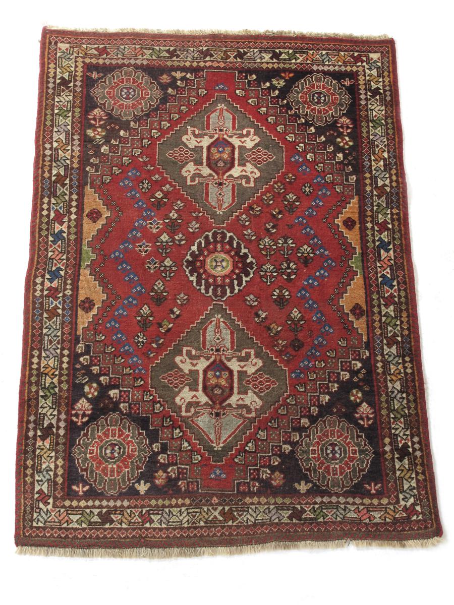 An unusual Fars rug, south west Persia, early 20th century, 72 x 51in (183 x 130cm).