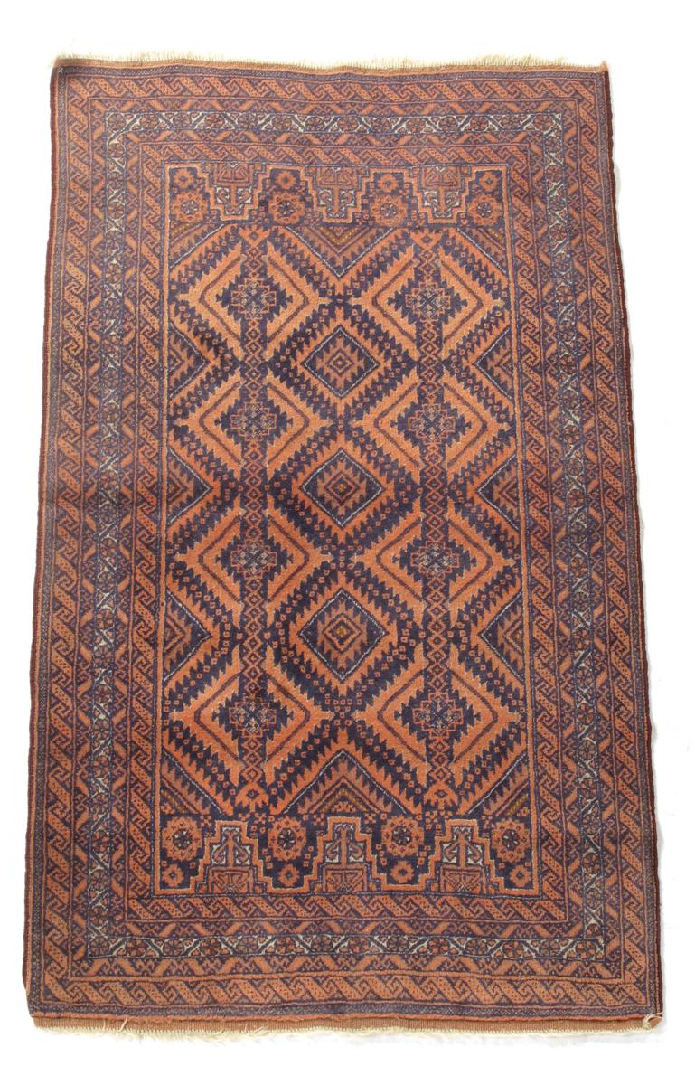 A Salar Khani Baluch rug, north east Persia, 59 x 35½in (150 x 90cm).