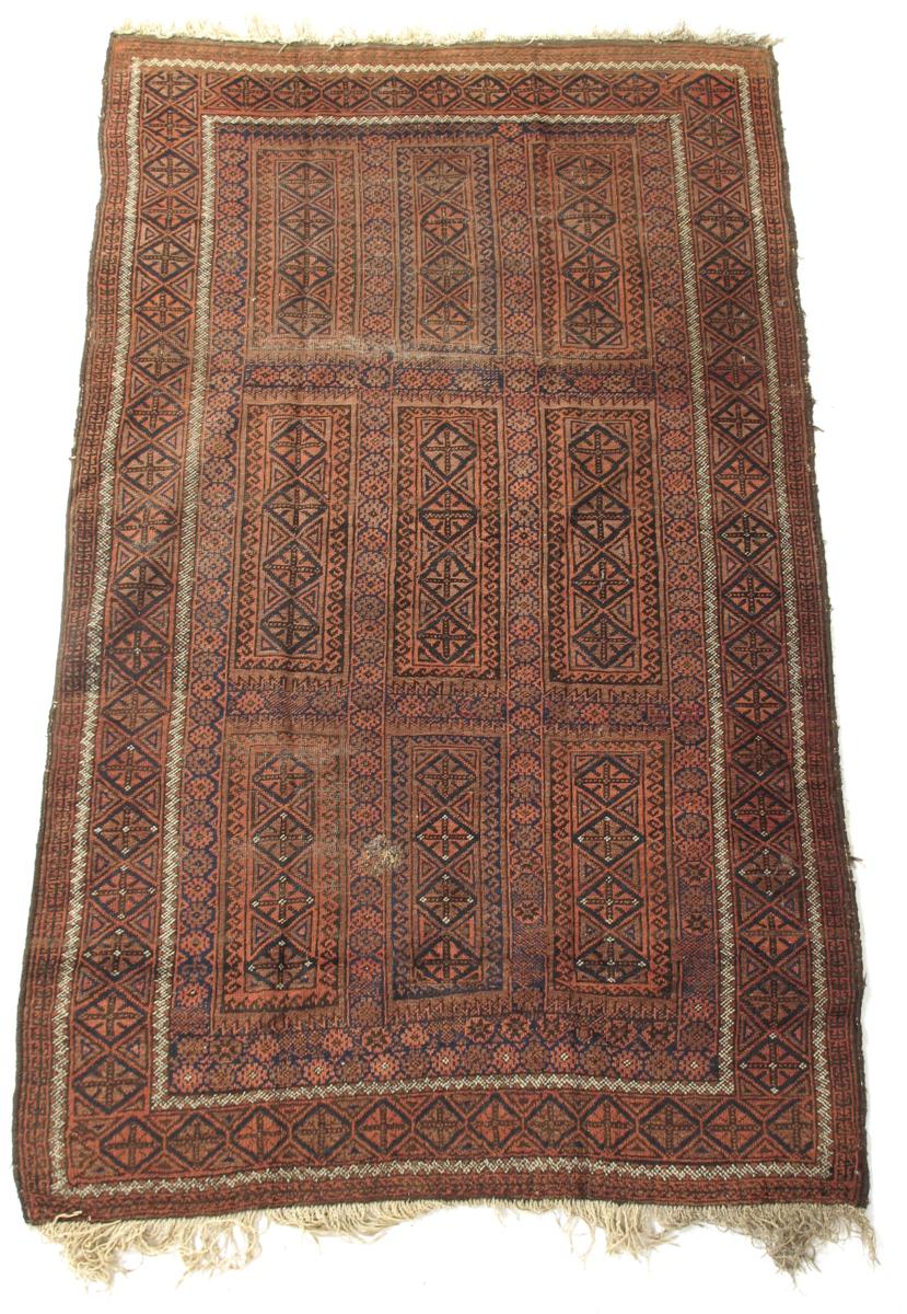 A Baluchi carpet, west Afghanistan, c.1900, 89? x 54? (228 x 139cm) and a Yomut Turkmen carpet,