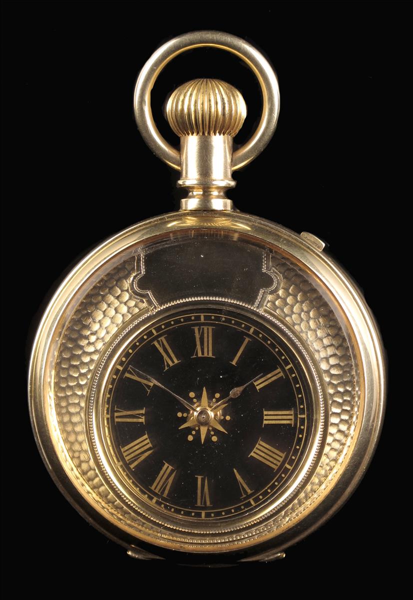 An unusual silver gilt Swiss mystery watch, signed A.S.& F, Mysterieuse, eccentric see-through