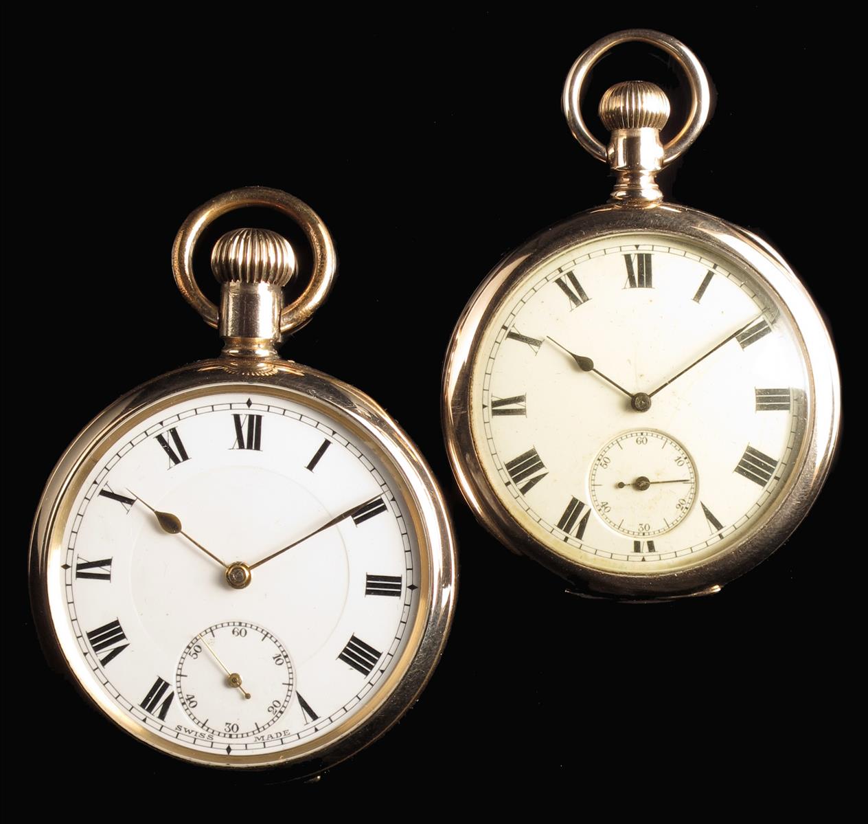 An American 10k keyless lever watch, by A.W.W. Co., Waltham, fifteen jewel damascened nickel