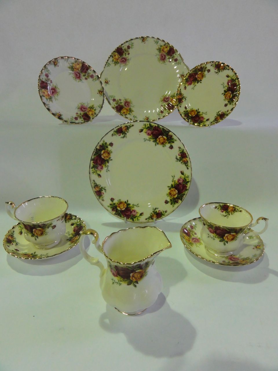 A quantity of Royal Albert "Old Country Roses" tea wares comprising nine tea cups, ten saucers,