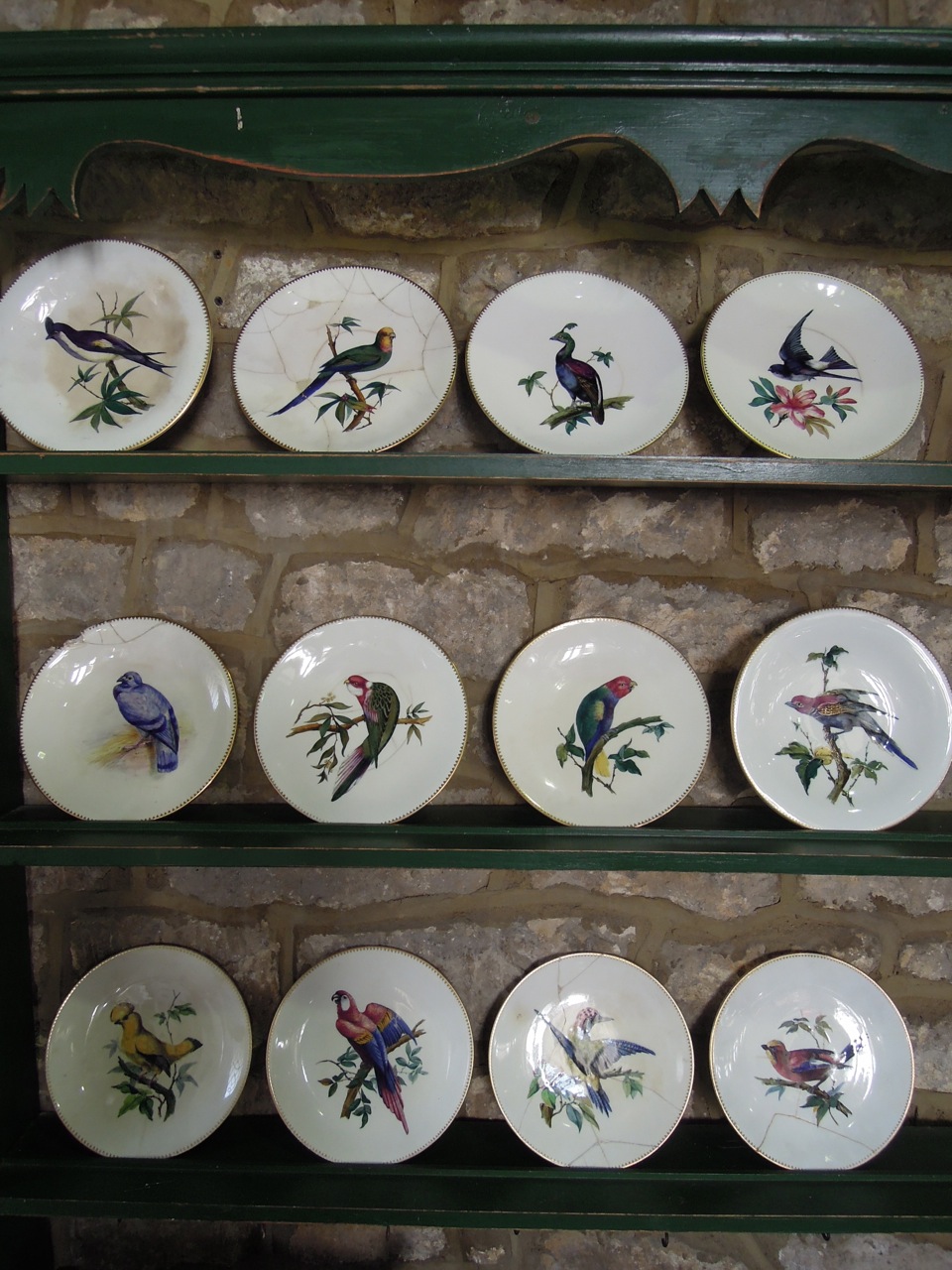 A part 19th century Royal Worcester service including two low comports and ten dessert plates hand