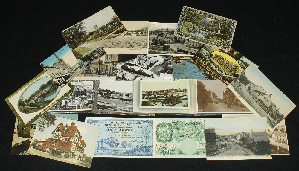 Small collection of Fife town interest postcards including M and L Lundin Links Golf Course,