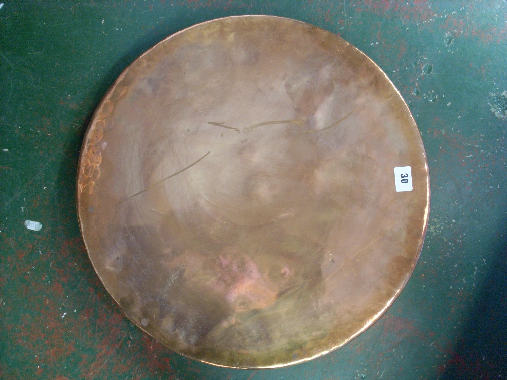 Copper gong.