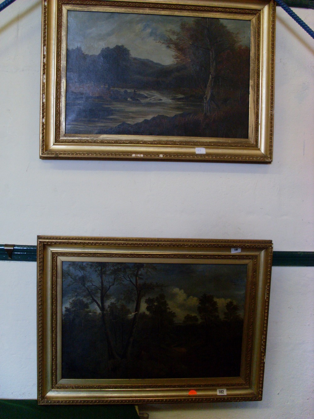 19TH CENTURY SCHOOL Landscape and a companion Oil.