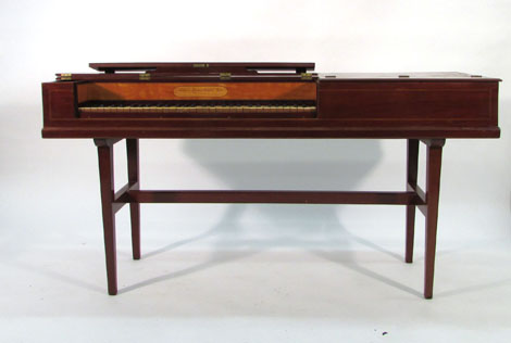 An early 19th century square piano by Johannes Preston of 97 The Strand, with typical rectangular