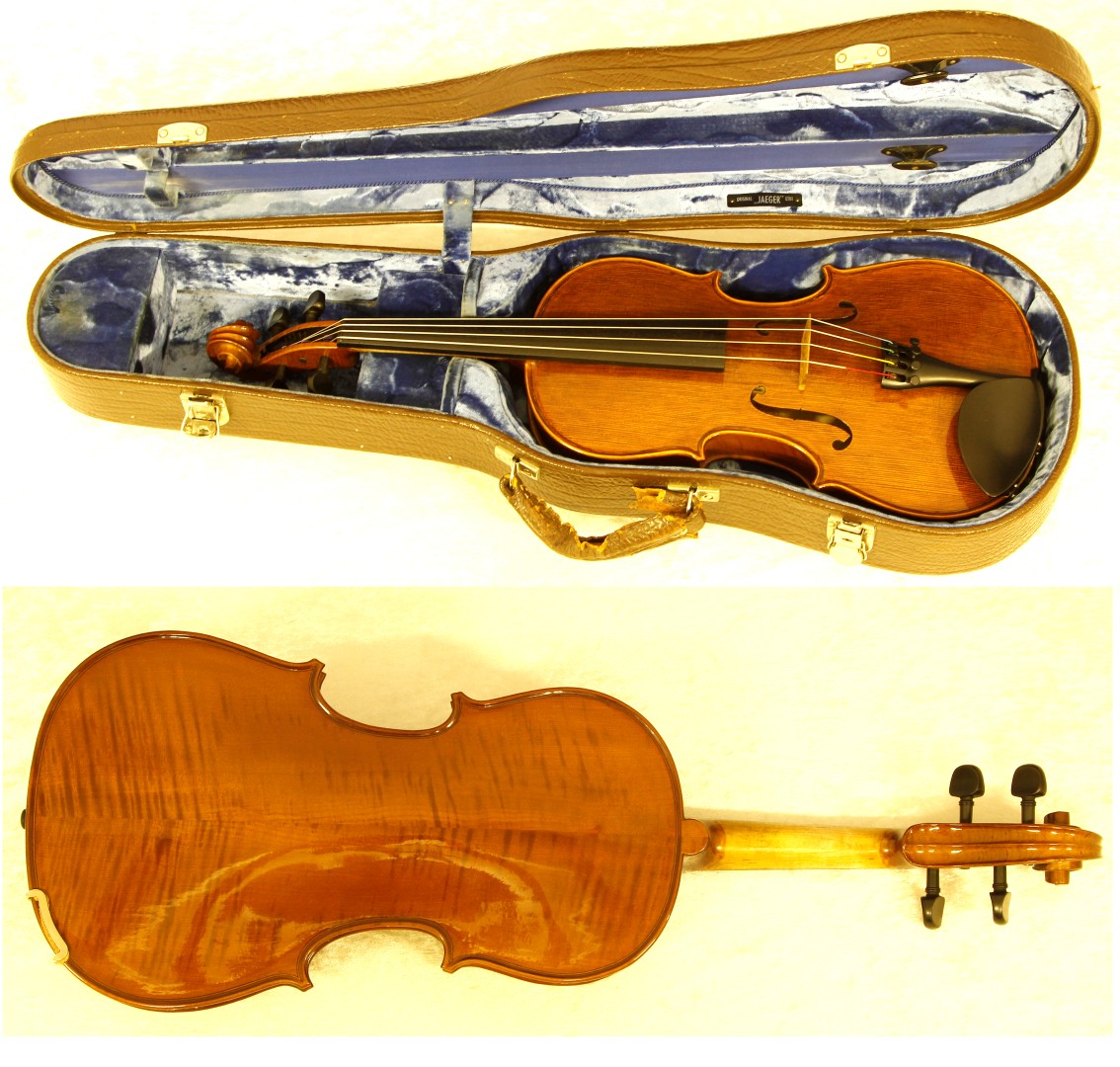 A Stentor viola with two piece back, length of back 39.4cm, cased