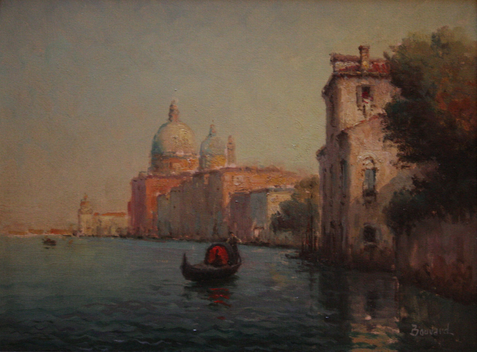 Antoine Bouvard (1870-1956) - 'Venetian Canal Scene', oil on canvas, signed 'Bouvard', inscribed