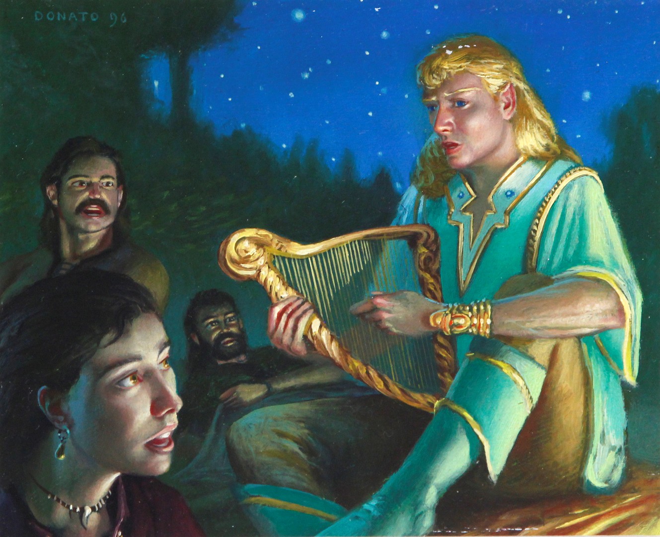 Donato Giancola (b.1967) - oil on paper entitled 'Gift Of Comprehension', signed Donato, dated 96,