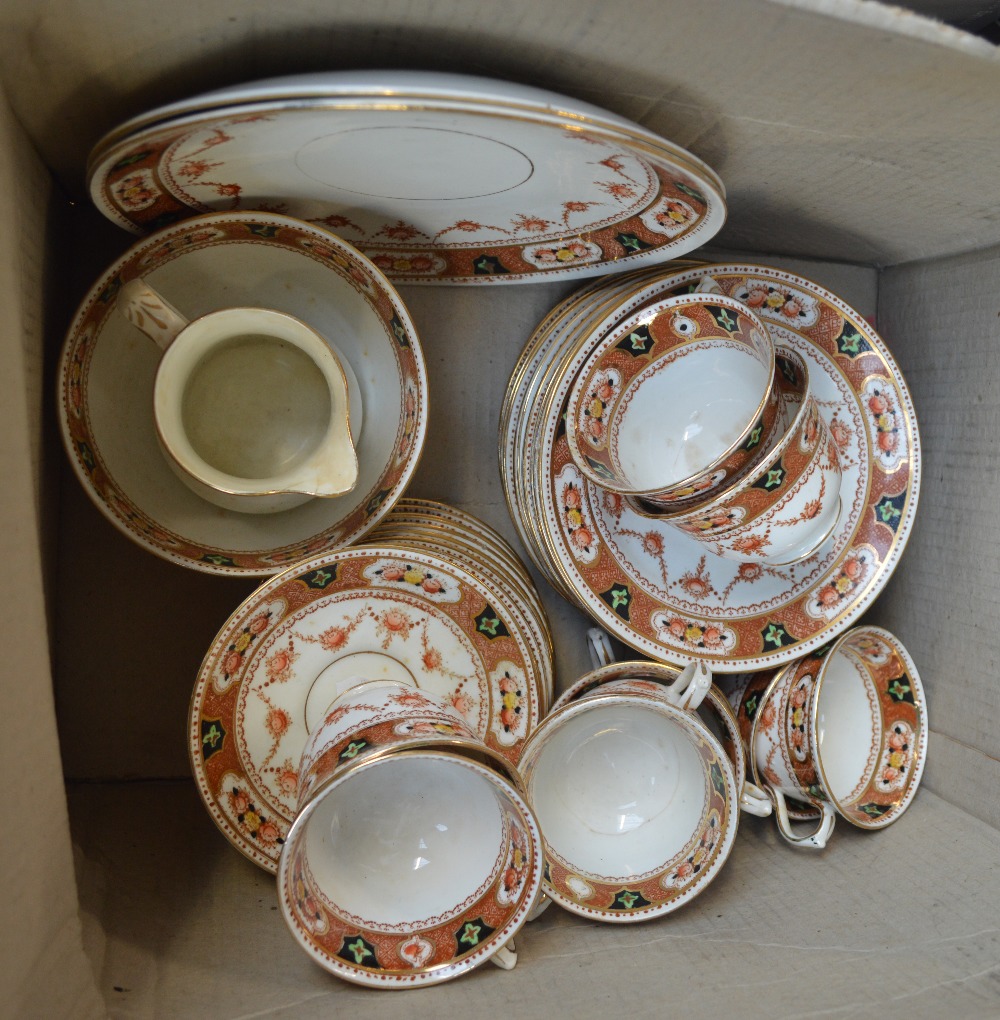 A quantity of Royal Albert tea ware comprising a jug and bowl, two sandwich plates, twelve tea